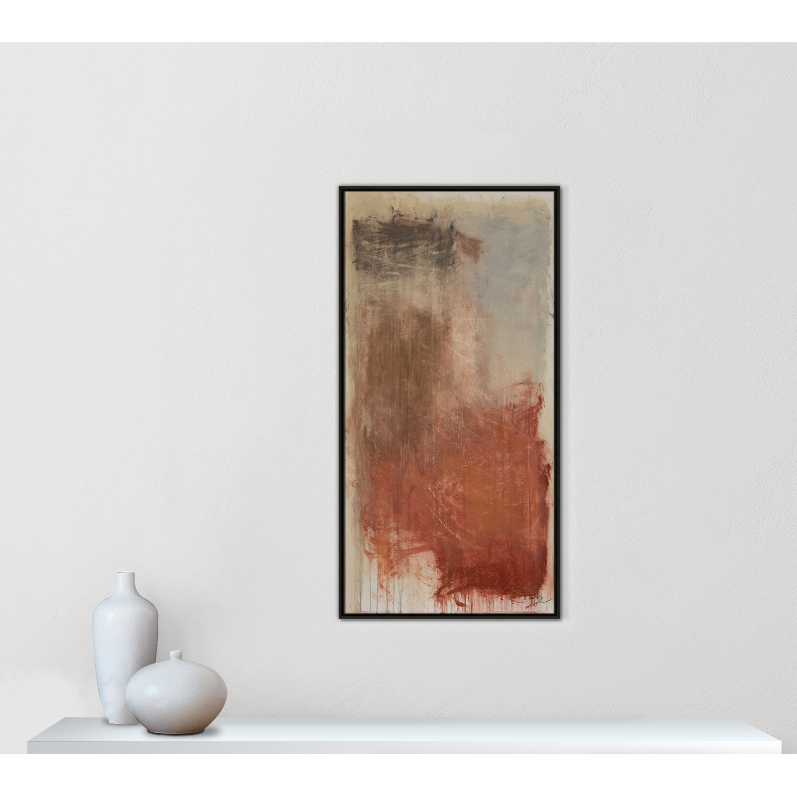 Colin "Autumn Over The Riviera" Print, 49.5" H x 25.5" W, Espresso