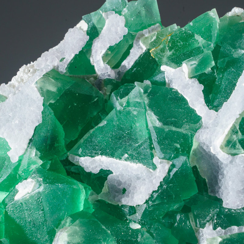 Green Fluorite and Calcite from Shanhua Pu Mine, Xianghualing, Hunan Province, China