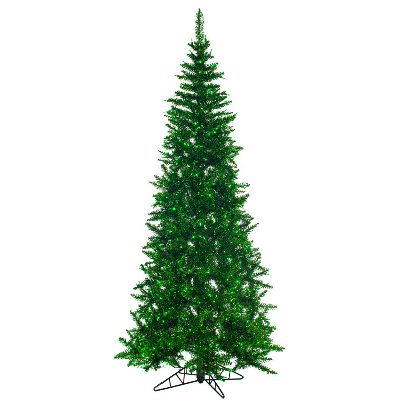 Sapin de Noël artificiel Vickerman Tinsel Green, 4.5' H, LED Lights