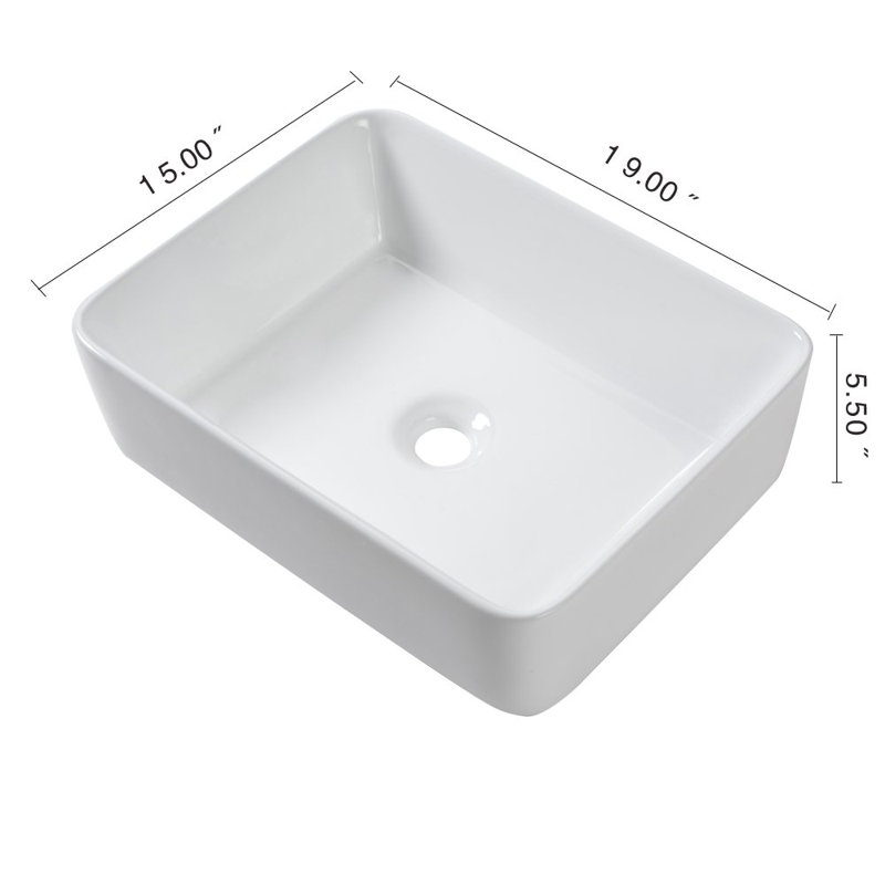 Lavabo vasque de salle de bain rectangulaire China, Naturel