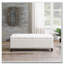 Banc de rangement en lin capitonné-683682704