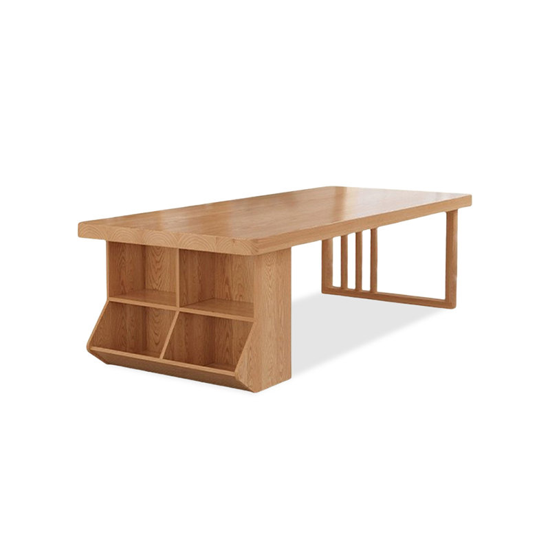 Bureau rectangulaire en bois massif Burlywood, H 29,53 po x l 62,99 po x P 27,56 po