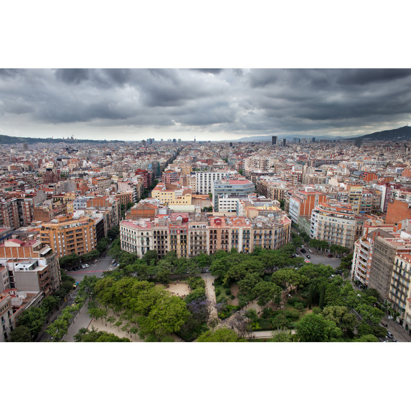 City Of Barcelona by Artur Bogacki - Wrapped Canvas Print, 20cm H x 30cm W