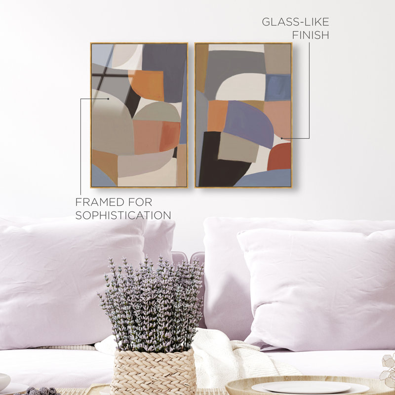 Muted Prelude Set Set by Oliver Gal, 110"H x 74"W, Gold Floater Frame