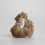 Figurine douce mère et bébé lapin