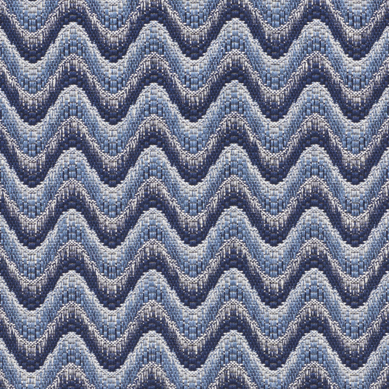 Bargello Wave Fabric, Blue