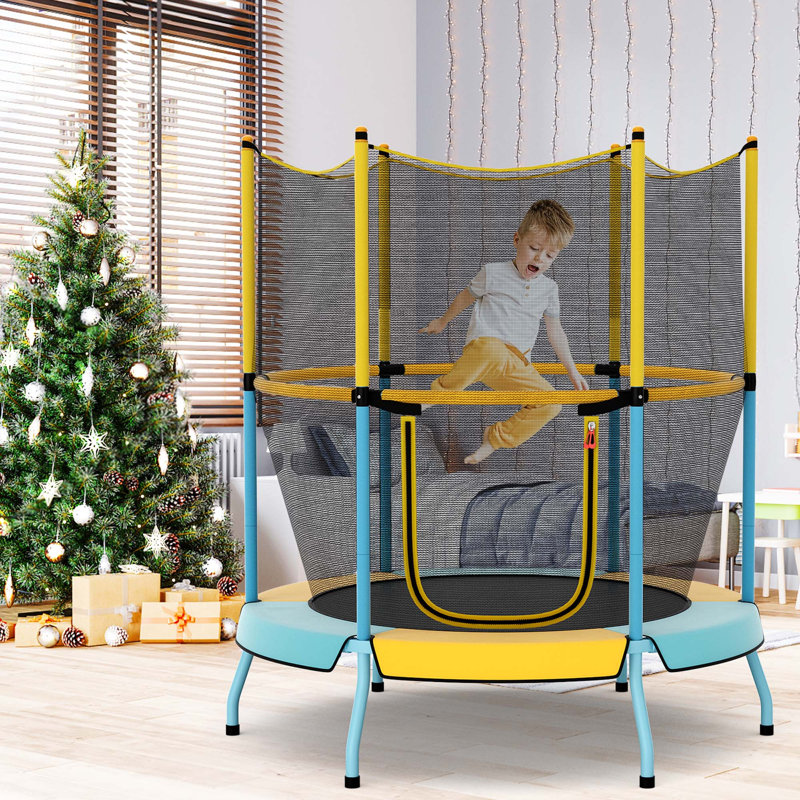 Trampoline Costway, Bleu/jaune