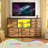 12-drawer Dresser With Led Lights & Outlets - Metal Frame Tv Stand For 60'' Screens, Versatile Use-899624216