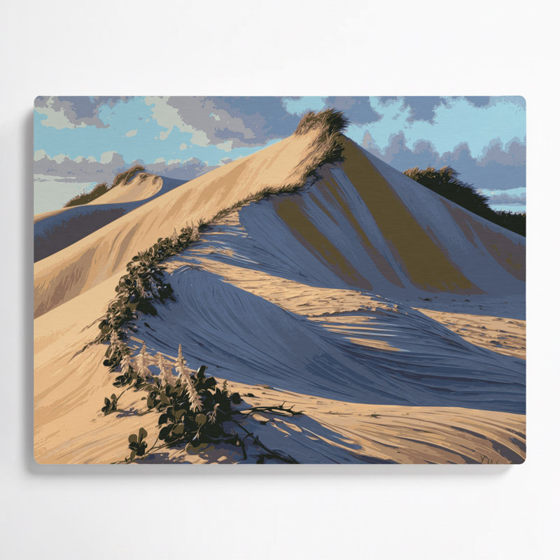 Hawaiian Sand Dunes, art mural gris en métal, H 20 po x l 24 po