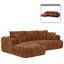 Canapé modulaire rembourré en L 3 pièces avec deux coussins Classic-1262529631-1262529624