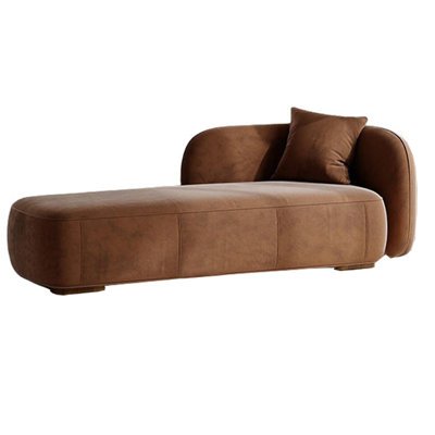 High Elastic Sponge Flannelette Recliner Upholstered Chaise Lounge