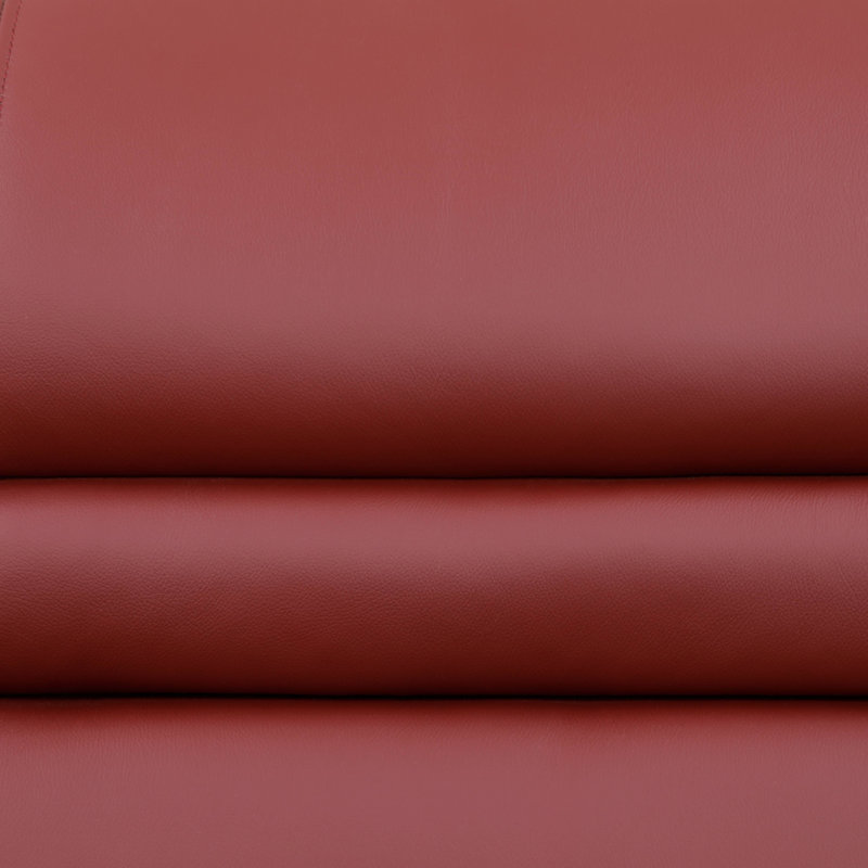 Nerisa 38" Living Room Accent Chair, Red Genuine Leather