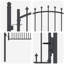 104 cm W Steel Gate Fencing-121122506