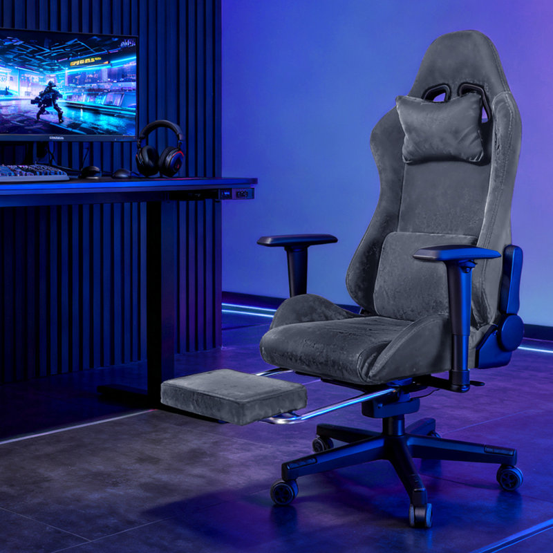 Metro Lane Swiveling Game Chair, Grey