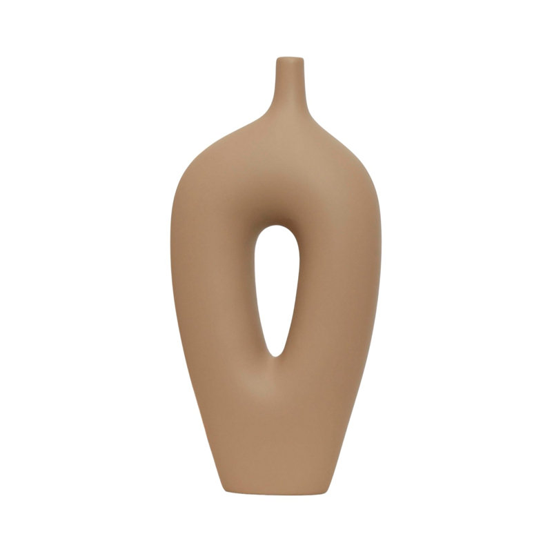 Cyna Ceramic / Porcelain Table Vase, Taupe