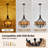21.7" - Rattan - Black - Chandelier