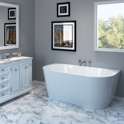 Bayham 59'' x 29.5'' Soaking Acrylic Bathtub