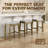  Parker Backless Saddle Kitchen Counter Stool, Natural, Cream Upholstery-1519946863
