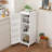Abdullah 3-Tier Foldable Plastic Storage Cabinet With Clear Doors And Removable Shelves