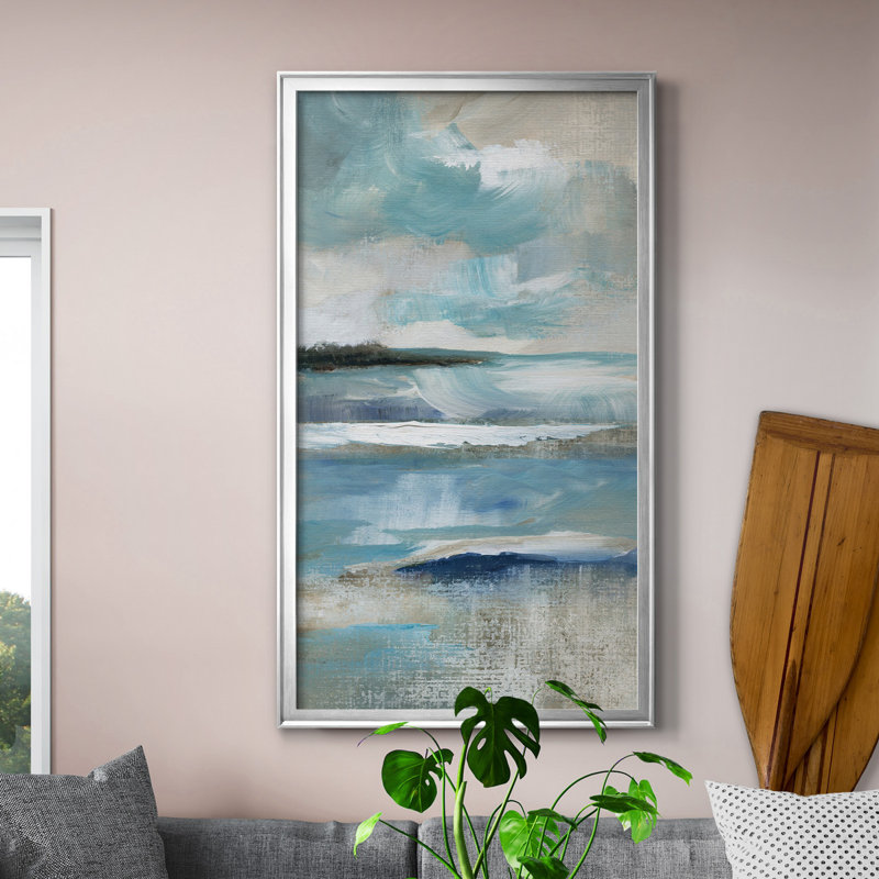 «Distant Drama I» - impression, H 18,5 po x l 24,5 po x P 1,5 po, Argent