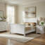 Ensemble de chambre double pleine grandeur, finition blanche, ensemble 2 pièces avec lit et 1 table de chevet-127337315-132615631