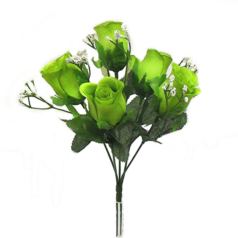 Douille de roses m. p, Sauge, H 15 po x l 15 po x P 3 po