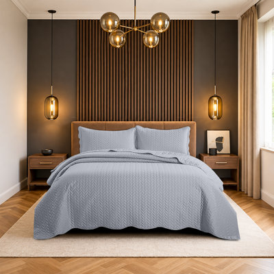 Ensemble de couvre-lit matelassé surdimensionné 100% microfibre Oxford