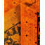 Tapis orange noué à la main de conception unique Chimel