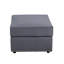 Repose-pieds doux en microfibre gris foncé lisse