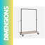 Industrial Garment Rail On Wheels Rustic Brown Bedroom Furniture Clothes Rack