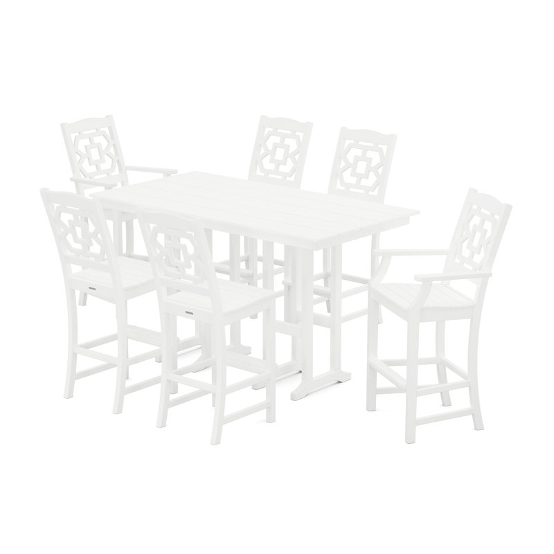 Ensemble repas pour 6 personnes Chinoiserie, Blanc