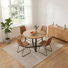 Ensemble de table de salle à manger 5 pièces avec 4 chaises, ensemble de table de salle à manger avec base en métal