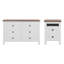 Lit plateforme avec tête de lit, station de charge, table de chevet et commode-469955479-469955478