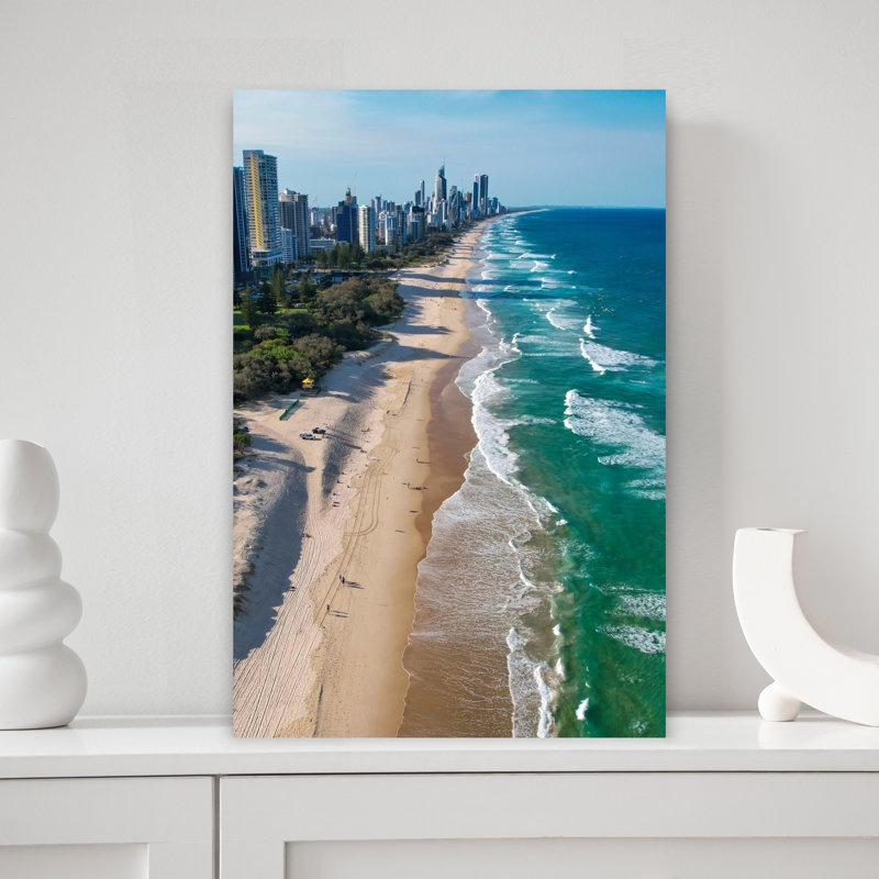 Art mural contemporain Gold Coast, H 18 po x l 12 po