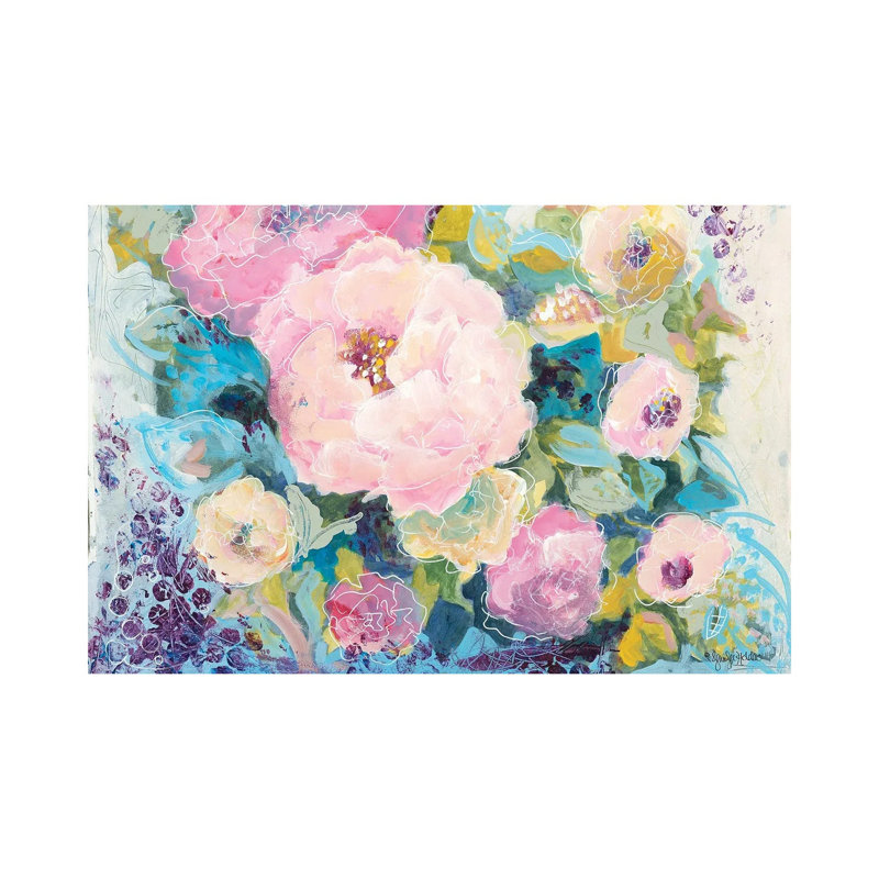 Fresh Florals 1 Piece Wrapped Canvas Wall Art, 20.32 cm H x 30.48 cm W