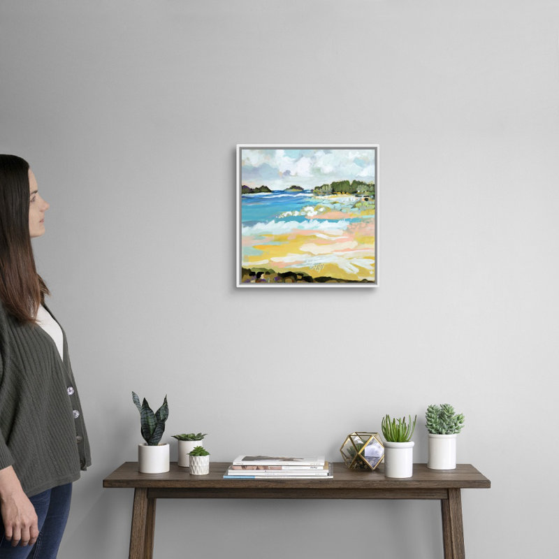 «Surfscape IX» par Karen Fields - reproduction d'art, Toile blanche encadrée, H 18 po x l 18 po x P 1,75 po