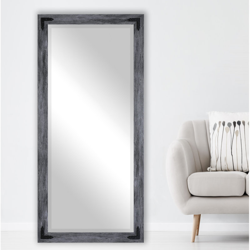 Miroir pleine grandeur biseauté, H 66 po x l 32 po, Gris