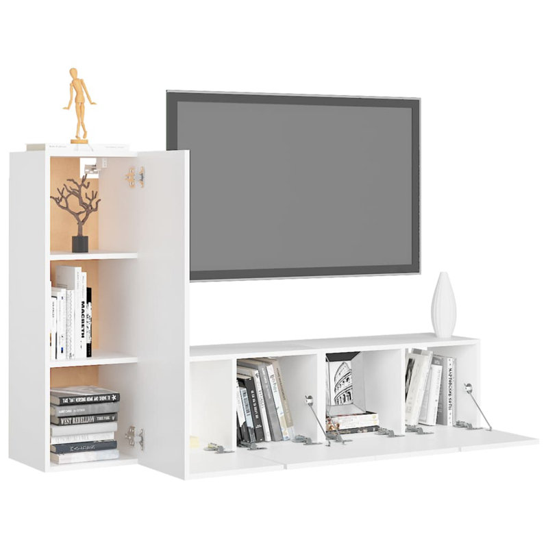 Gohar Unfinished Floating Entertainment Centre for TVs up to 88", White