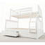 Lit superposé simple au-dessus d'un lit double avec tiroirs Aleta-876094402