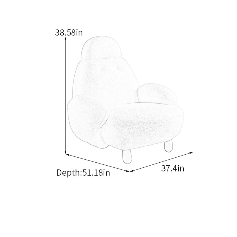Chaise d'appoint de style intemporel avec sherpa