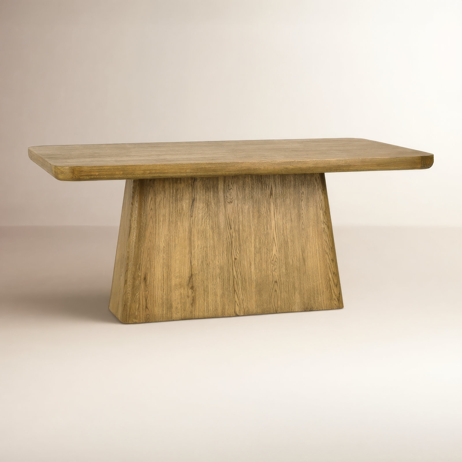 Lowell 95" Oak Dining Table, Light Brown, 30" H x 71" L x 39" W