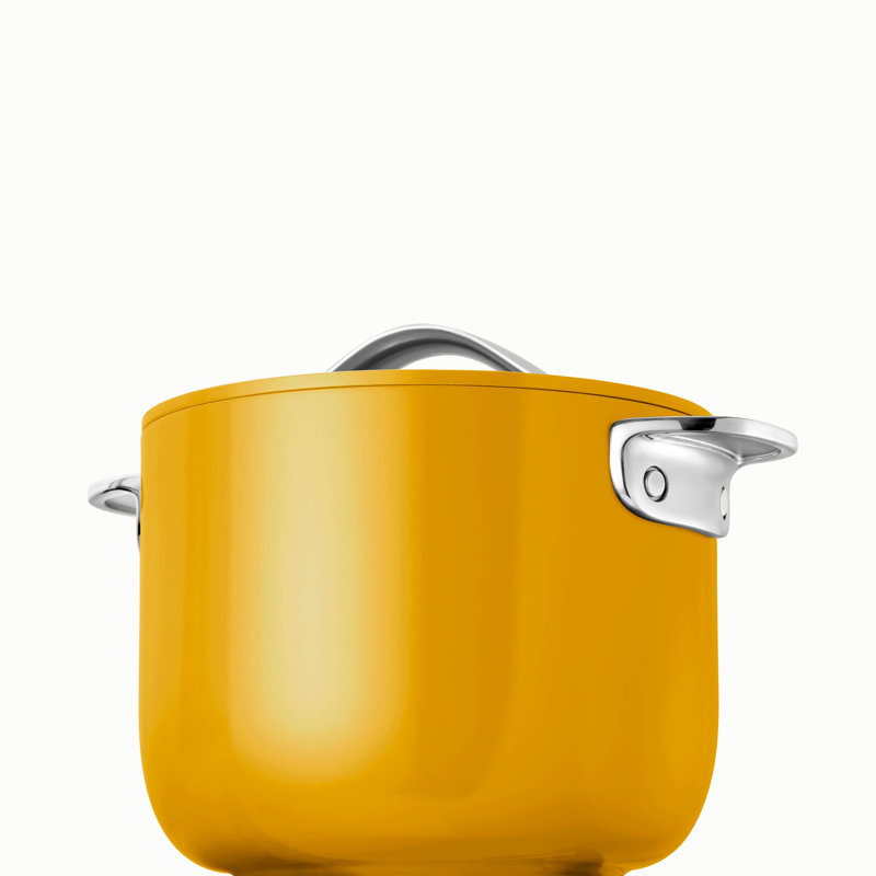 Caraway Nonstick Ceramic Petite Cooker W/ Lid, 2 quarts, Marigold
