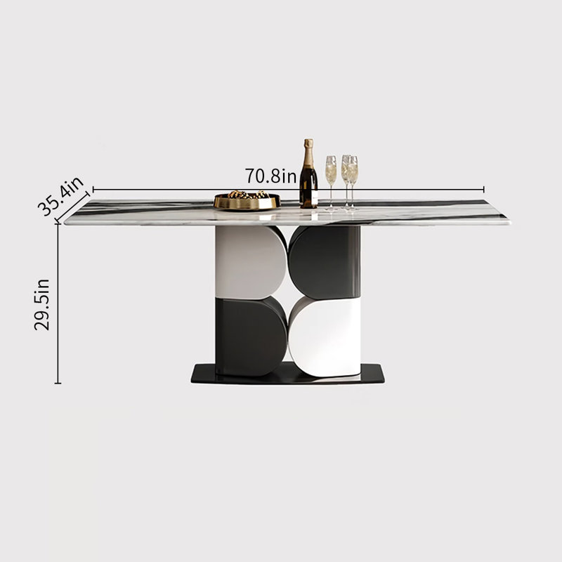 Tables de salle à manger naturelles Natural Microlite, H 29,5 po x L 70,8 po x l 35,4 po