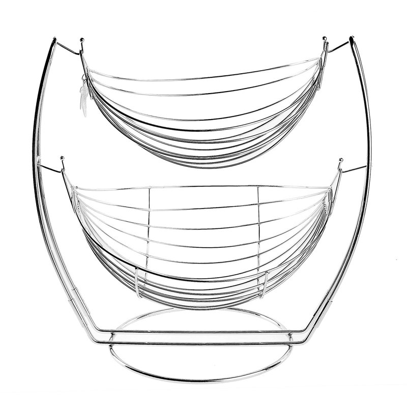 Metal Decorative Basket, Silver