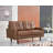 Faux Leather Square Arm Loveseat-81892248-118588785