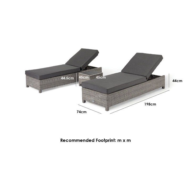 Sofia Sunlounger set with Side Table