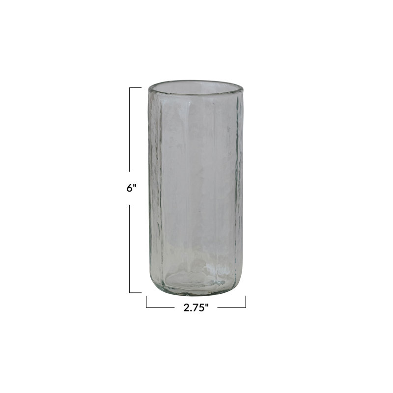 Hand-Blown Round Drinking Glass
