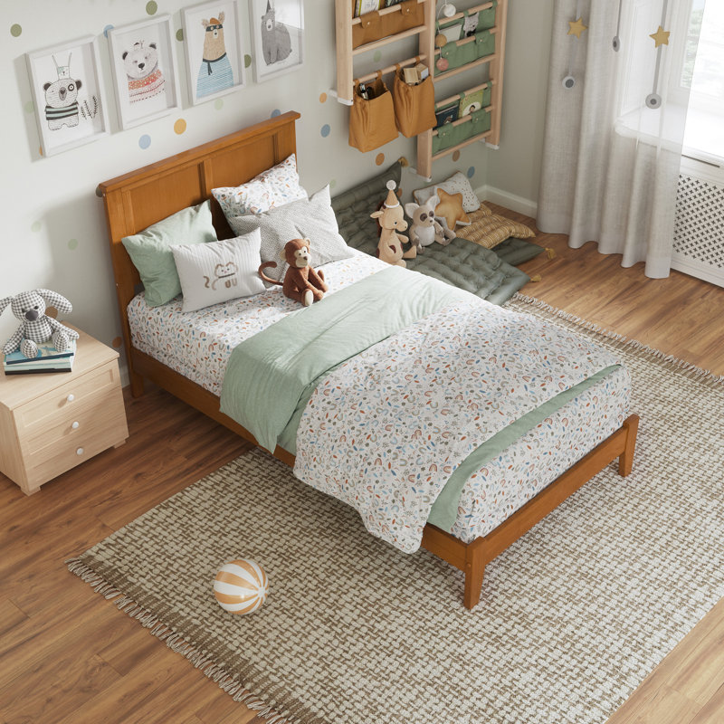 Troutville Solid Wood Standard Bed, Light Toffee, Twin