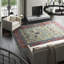 Wool Oriental Area Rug in Gold/Rust/Blue