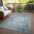 Fresnel Flatweave Washable Oriental Indoor / Outdoor Rug-1014136024